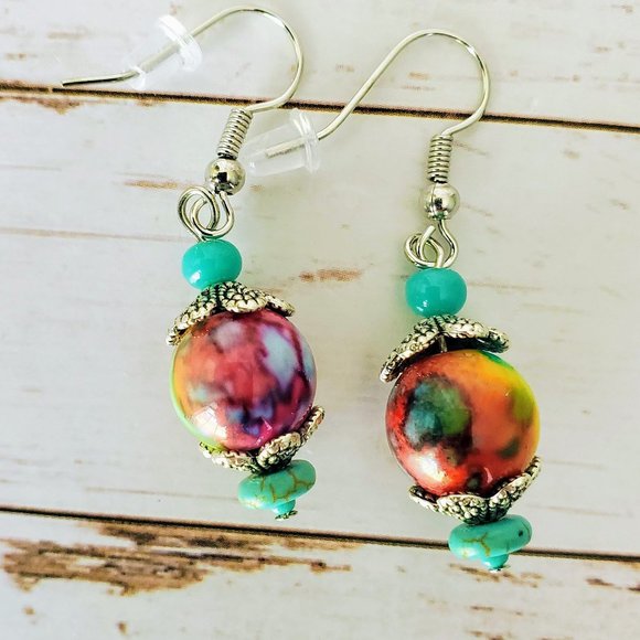 The Girl With Kaleidoscope Eyes Jewelry - Colorful Gumball Earrings